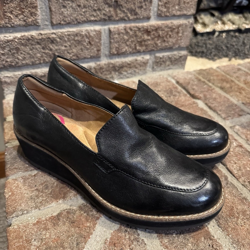 Comfortiva Farland Leather Pillowtop Memory Foam Wedge Comfort Loafers Women 7.5